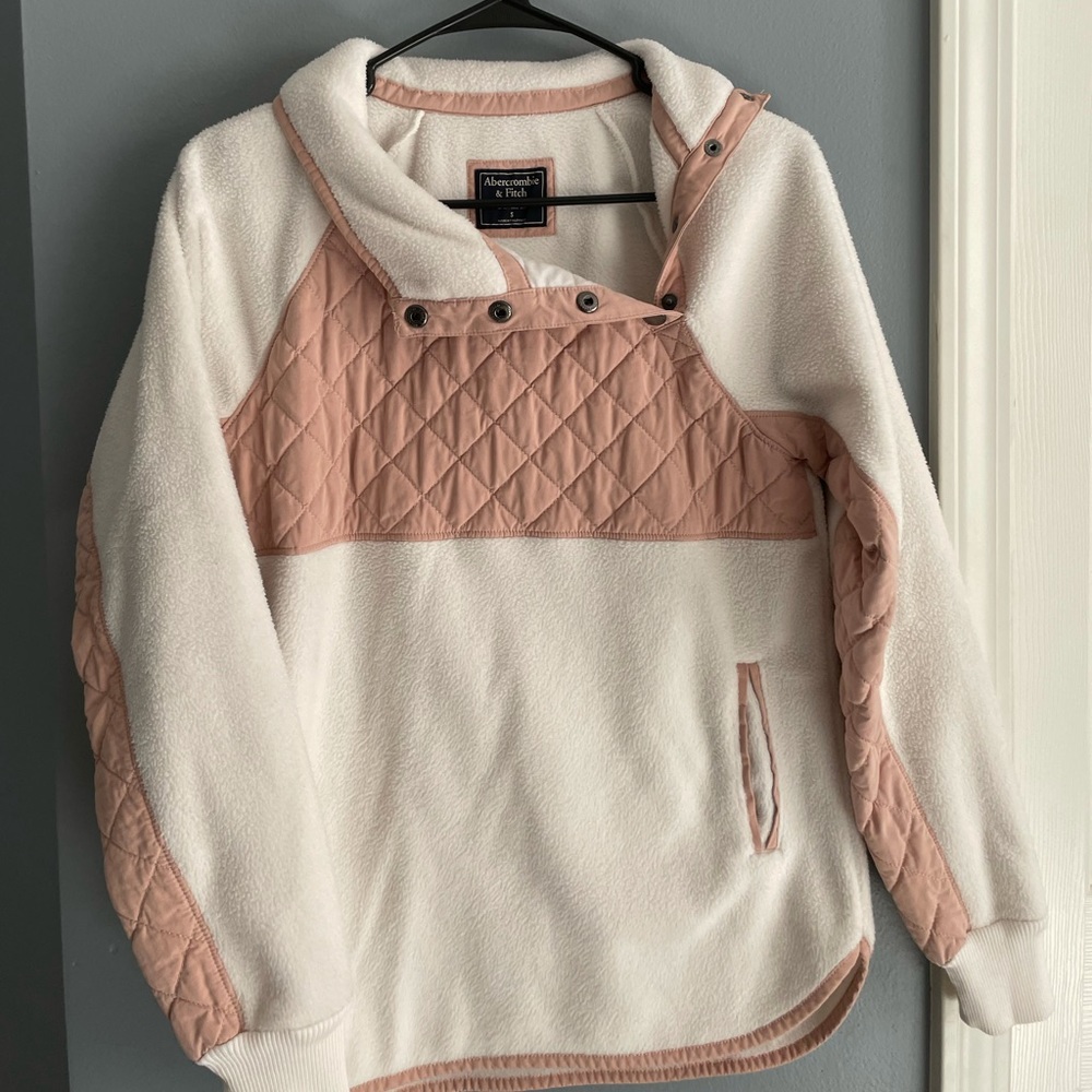 super cute pullover asymmetric fleece
